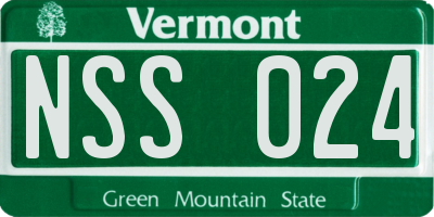 VT license plate NSS024