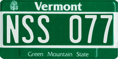 VT license plate NSS077