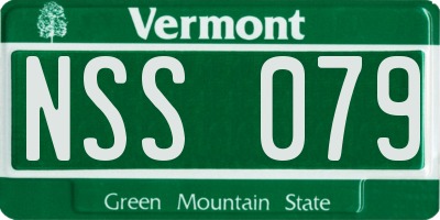 VT license plate NSS079
