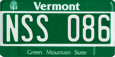 VT license plate NSS086