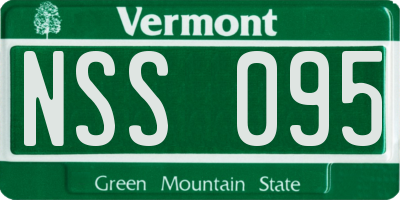 VT license plate NSS095