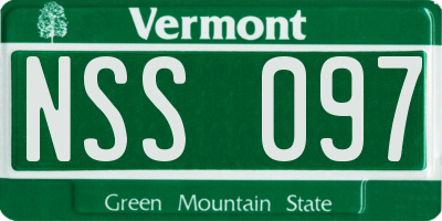 VT license plate NSS097