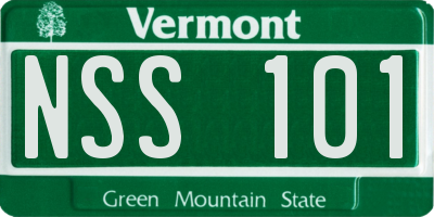 VT license plate NSS101