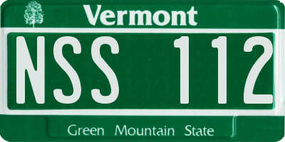 VT license plate NSS112