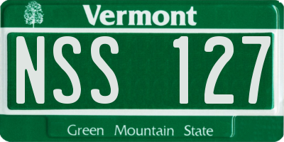 VT license plate NSS127