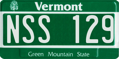 VT license plate NSS129
