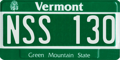 VT license plate NSS130