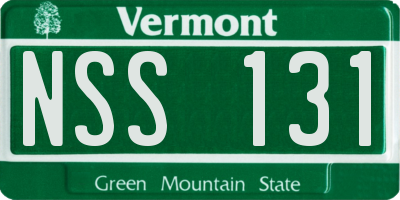 VT license plate NSS131