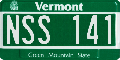 VT license plate NSS141