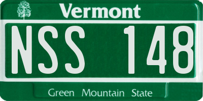 VT license plate NSS148