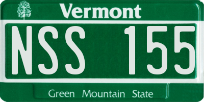 VT license plate NSS155