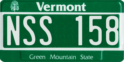 VT license plate NSS158