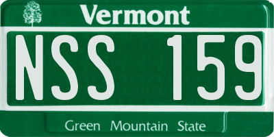 VT license plate NSS159
