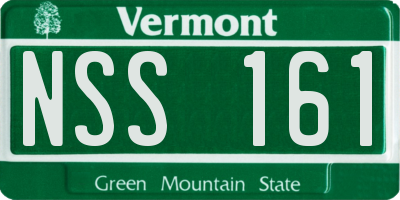 VT license plate NSS161