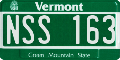 VT license plate NSS163