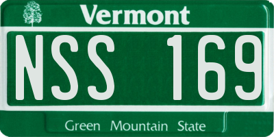 VT license plate NSS169