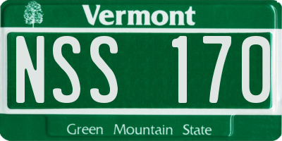 VT license plate NSS170