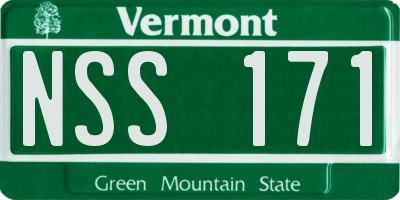 VT license plate NSS171