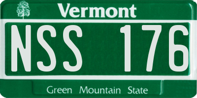 VT license plate NSS176