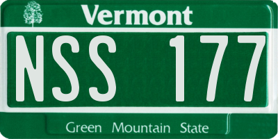 VT license plate NSS177