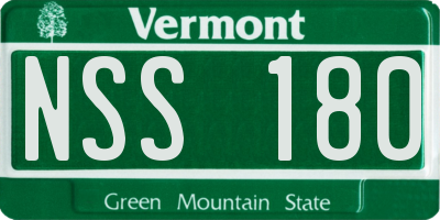 VT license plate NSS180