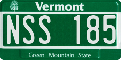 VT license plate NSS185
