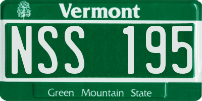 VT license plate NSS195