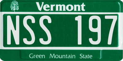 VT license plate NSS197