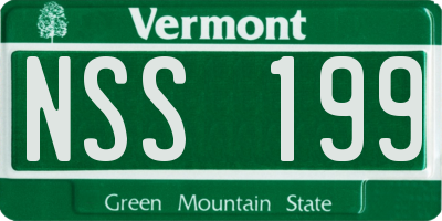VT license plate NSS199