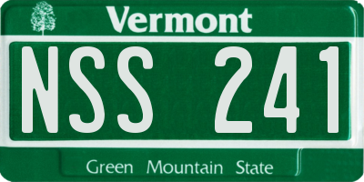 VT license plate NSS241