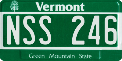 VT license plate NSS246