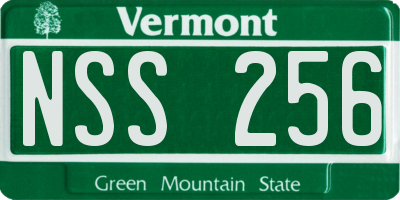 VT license plate NSS256