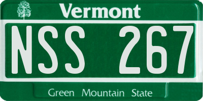 VT license plate NSS267