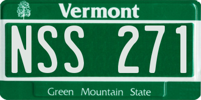 VT license plate NSS271