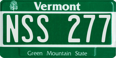 VT license plate NSS277