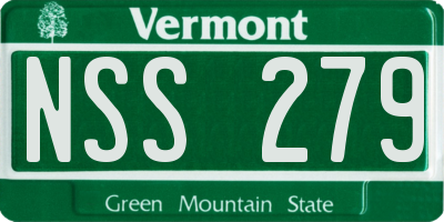 VT license plate NSS279