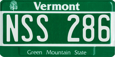 VT license plate NSS286