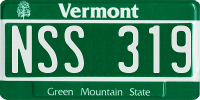 VT license plate NSS319