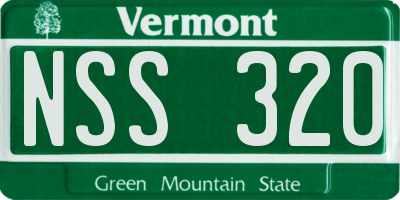 VT license plate NSS320