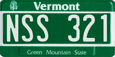 VT license plate NSS321