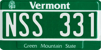 VT license plate NSS331