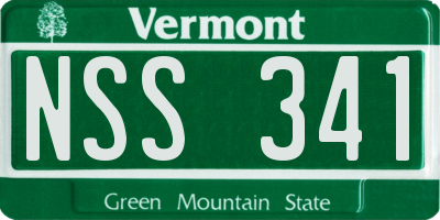 VT license plate NSS341