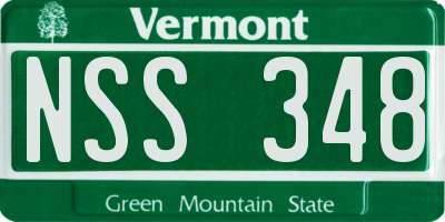 VT license plate NSS348