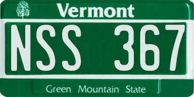 VT license plate NSS367