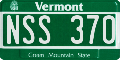 VT license plate NSS370
