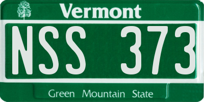 VT license plate NSS373
