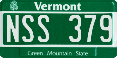 VT license plate NSS379