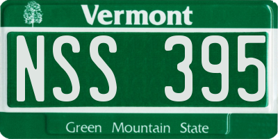 VT license plate NSS395