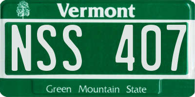 VT license plate NSS407