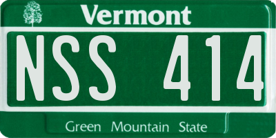 VT license plate NSS414